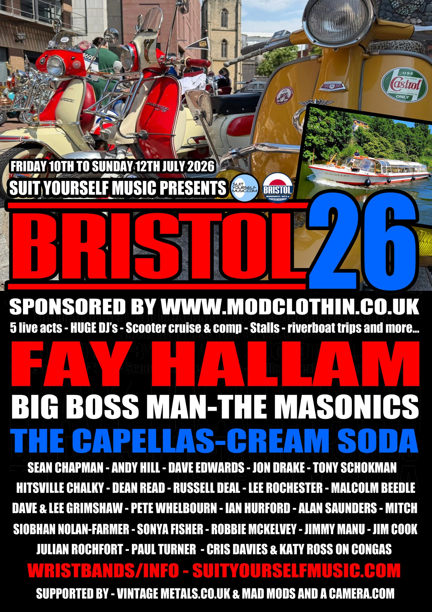 The Bristol Modernist, 60's and Scooter weekender 2026: RIVER CRUISE 1 - SATURDAY 11TH JULY 3PM