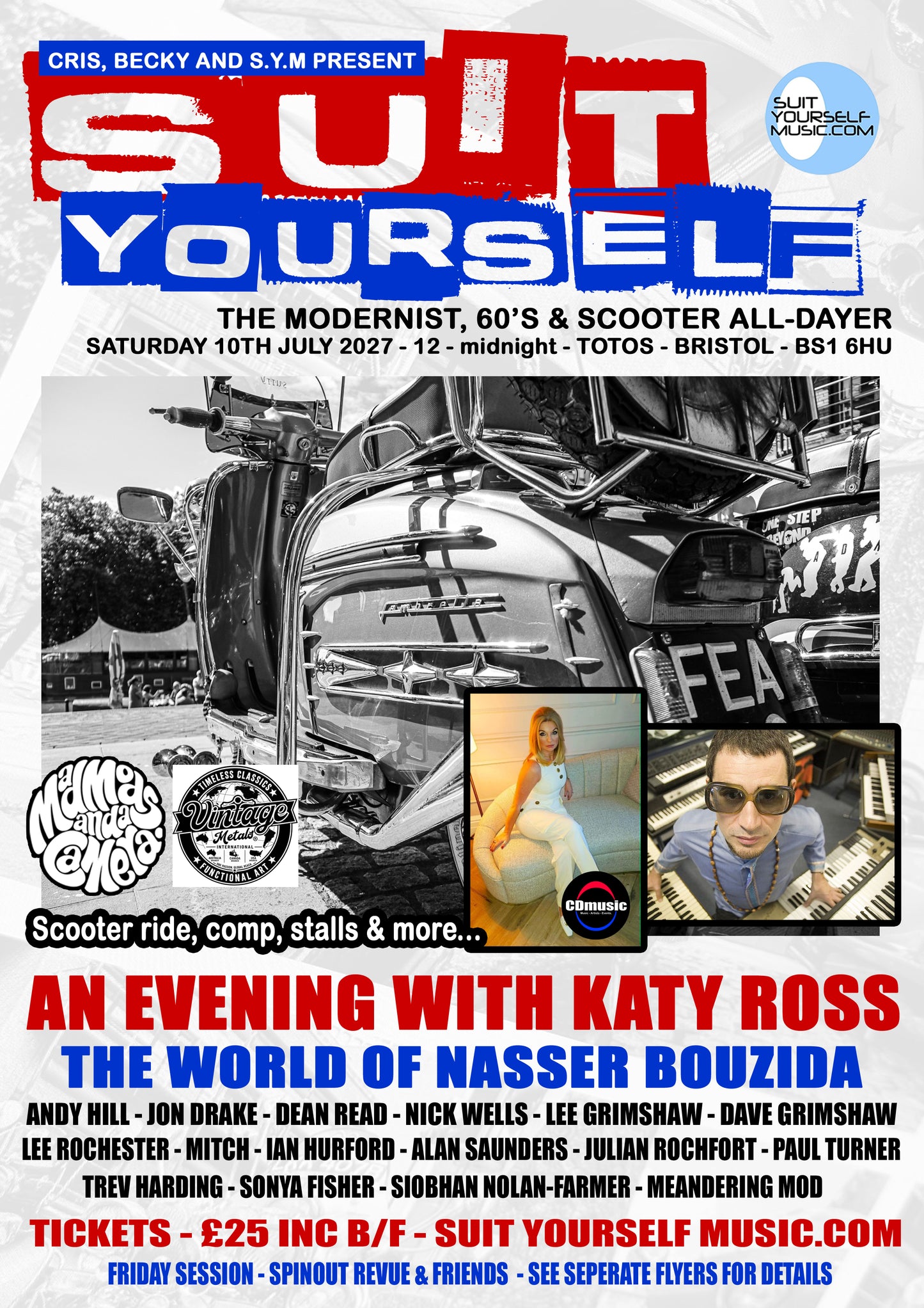 SUIT YOURSELF - THE BRISTOL MODERNIST, 60'S & SCOOTER ALL-DAYER