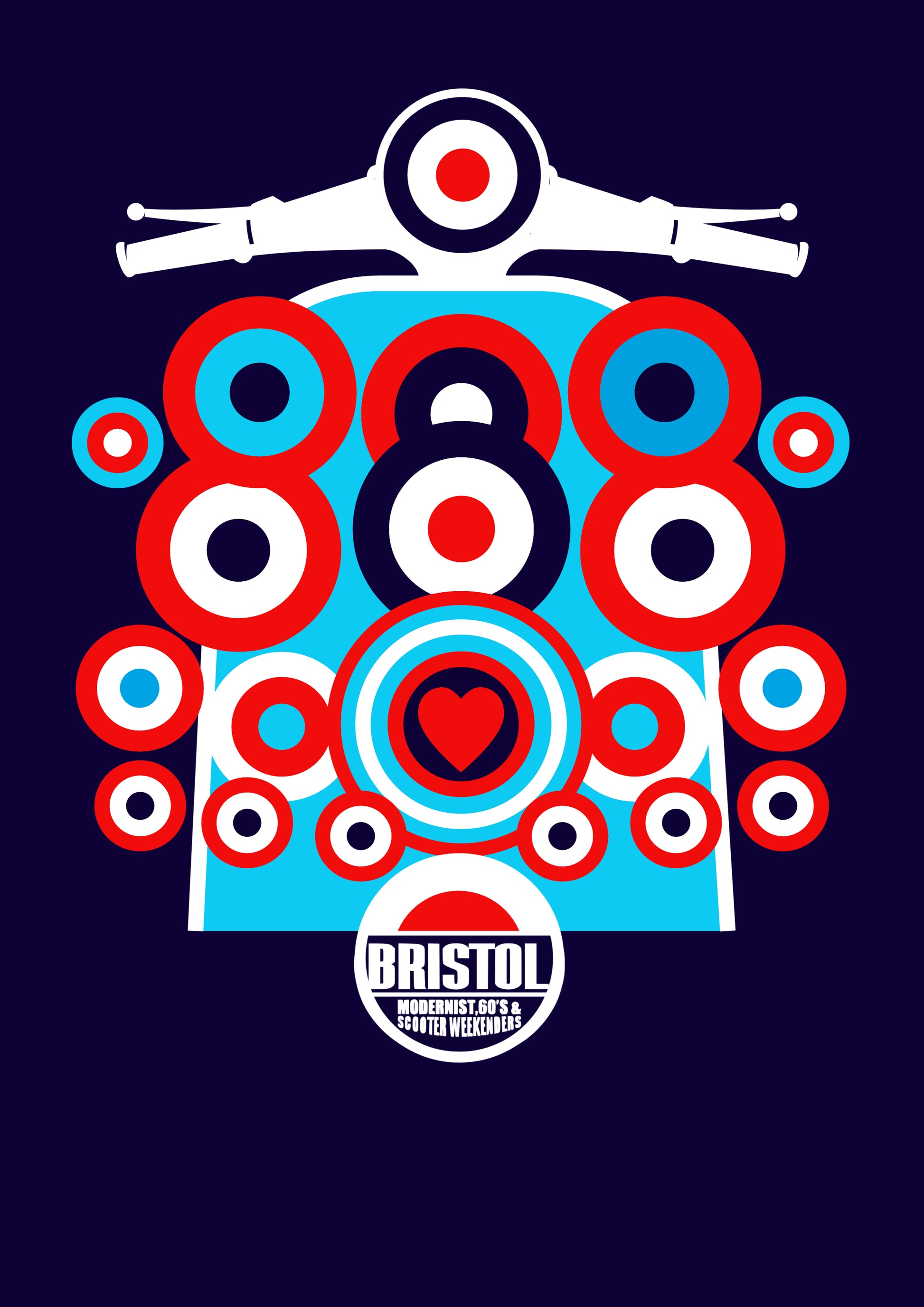 BRISTOL WEEKENDER : Premium Organic T-Shirt Small to 4XL. Modernist and Scooter Weekend - Suit Yourself Music