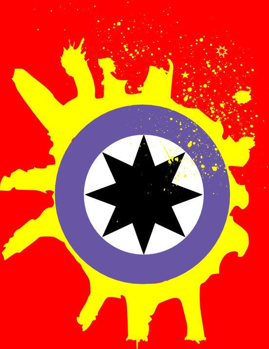 SHINE LIKE STARS (Red): T-Shirt Inspired by Primal Scream - Suit Yourself Music