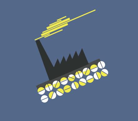 PILL FACTORY: T-Shirt Inspired by New Order, Factory Record, Dance Culture - Suit Yourself Music
