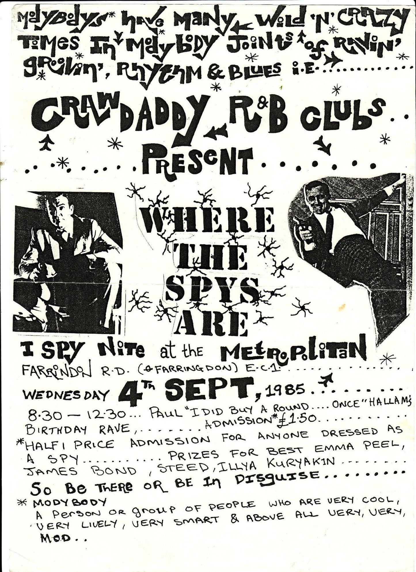 CRAWDADDY!: T-Shirt Inspired by The Crawdaddy Club Since 1985 (3 Colours) (