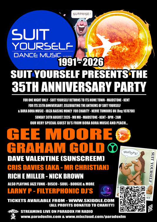 BORA BORA MUSIC/SOLO RAVERS GROUPS DISCOUNT - SUIT YOURSELF - MAIDSTONE.
