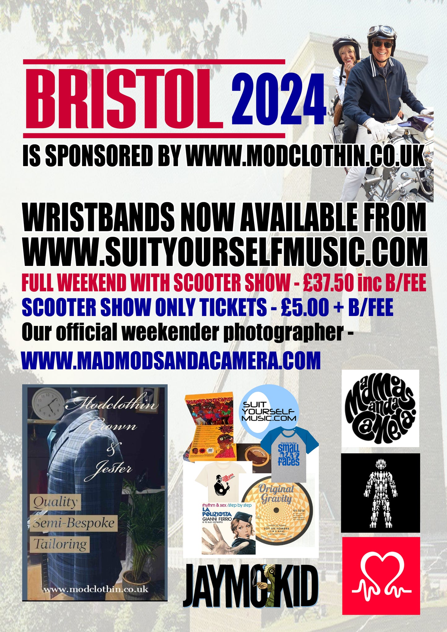 Bristol Modernist Weekender 2024 full weekend wristband. - Suit Yourself Music